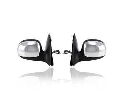 Door Mirror - Compatible/Replacement for '97-03 Ford F-150, 98-98 F-250 LD - Powered, Non-Heated, Without Signal Lamp, Chrome - Pair, Left Driver + Right Passenger Set - F85Z17682FAA, F85Z17683FAB Door Mirror - Compatible/Replacement for '97-03 Ford F-150, 98-98 F-250 LD - Powered, Non-Heated, Without Signal Lamp, Chrome - Pair, Left Driver + Right Passenger Set - F85Z17682FAA, F85Z17683FAB