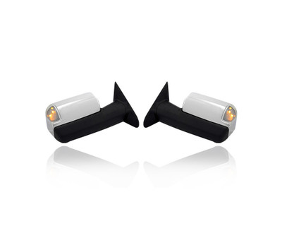 Door Mirror - Compatible/Replacement for '13-18 RAM Pickup 1500/2500/3500 - Powered, Heated, With Signal Lamp & Memory, Chrome, Manual Folding - Pair, Set - 68285866AB, 68285867AD Door Mirror - Compatible/Replacement for '13-18 RAM Pickup 1500/2500/3500 - Powered, Heated, With Signal Lamp & Memory, Chrome, Manual Folding - Pair, Set - 68285866AB, 68285867AD