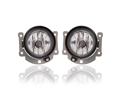 Fog Light Assembly - Compatible/Replacement for '10-13 Mitsubishi Outlander, 14-15 Outlander - Halogen Without Daytime Running Light - Pair, Left Driver + Right Passenger Set - 8321A467