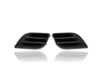 Fog Light Cover - Compatible/Replacement for '12-14 Nissan Versa Sedan S/S Plus/SV - Without Fog Lamp Hole - Pair, Left Driver + Right Passenger Set - 622563BA0A, 622573BA0A