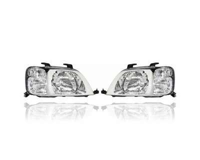 Headlight - Compatible/Replacement for '97-01 Honda CR-V - Halogen - Pair, Left Driver + Right Passenger Set - 33101S10A01, 33151S10A01 - CAPA Headlight - Compatible/Replacement for '97-01 Honda CR-V - Halogen - Pair, Left Driver + Right Passenger Set - 33101S10A01, 33151S10A01 - CAPA
