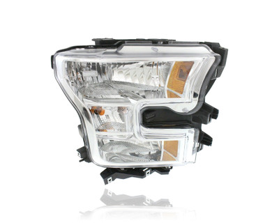 Headlight - Compatible/Replacement for '15-17 Ford F-150 - Chrome Interior Bezel - Pair, Left Driver + Right Passenger Set - FL3Z13008B Headlight - Compatible/Replacement for '15-17 Ford F-150 - Chrome Interior Bezel - Pair, Left Driver + Right Passenger Set - FL3Z13008B