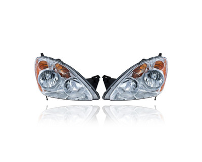 Headlight - Compatible/Replacement for '05-06 Honda CR-V (Japan Built) - Halogen - Pair, Left Driver + Right Passenger Set - 33101S9AA11, 33151S9AA11 - CAPA Headlight - Compatible/Replacement for '05-06 Honda CR-V (Japan Built) - Halogen - Pair, Left Driver + Right Passenger Set - 33101S9AA11, 33151S9AA11 - CAPA