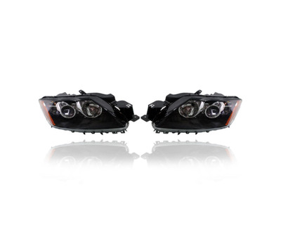 Headlight - Compatible/Replacement for '10-11 Mazda CX-7 I/S/Sv/Sport/Touring - Halogen - Pair, Left Driver + Right Passenger Set - EH44510K0G, EH44510L0G - CAPA