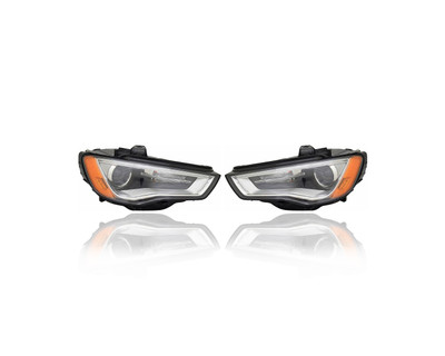 Headlight - Compatible/Replacement for '15-16 Audi A3/S3 Sedan, 15-16 A3 Cabriolet - Xenon Without Curve Lighting - Pair, Left Driver + Right Passenger Set - 8V0941044B, 8V0941043B Headlight - Compatible/Replacement for '15-16 Audi A3/S3 Sedan, 15-16 A3 Cabriolet - Xenon Without Curve Lighting - Pair, Left Driver + Right Passenger Set - 8V0941044B, 8V0941043B