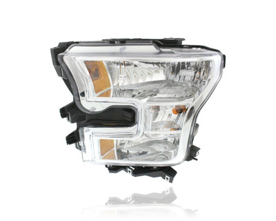 Headlight - Compatible/Replacement for '15-17 Ford F-150 - Black Interior Bezel - Pair, Left Driver + Right Passenger Set - FL3Z13008B Headlight - Compatible/Replacement for '15-17 Ford F-150 - Black Interior Bezel - Pair, Left Driver + Right Passenger Set - FL3Z13008B