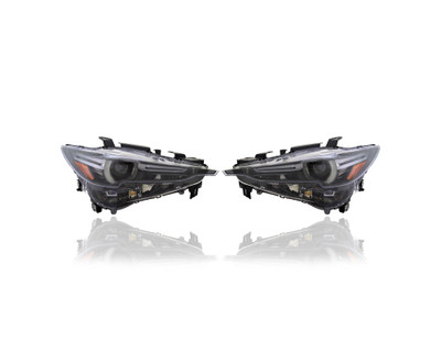 Headlight - Compatible/Replacement for '17-20 Mazda CX-5 Grand Touring/Signature - LED With Directional Beam - Pair, Left Driver + Right Passenger Set - KL2L51031C, KL2L51041C Headlight - Compatible/Replacement for '17-20 Mazda CX-5 Grand Touring/Signature - LED With Directional Beam - Pair, Left Driver + Right Passenger Set - KL2L51031C, KL2L51041C
