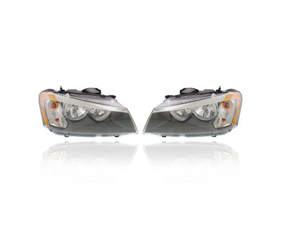 Headlight Assembly - Compatible/Replacement for '11-14 BMW X3 - Halogen - Pair, Left Driver + Right Passenger Set - 63117222026, 63117222025 - CAPA Headlight Assembly - Compatible/Replacement for '11-14 BMW X3 - Halogen - Pair, Left Driver + Right Passenger Set - 63117222026, 63117222025 - CAPA