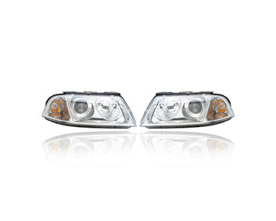 Headlight Assembly - Compatible/Replacement for '01-05 VW Volkswagen Passat - Halogen - Pair, Left Driver + Right Passenger Set - 3B0941016AQ, 3B0941015AQ Headlight Assembly - Compatible/Replacement for '01-05 VW Volkswagen Passat - Halogen - Pair, Left Driver + Right Passenger Set - 3B0941016AQ, 3B0941015AQ