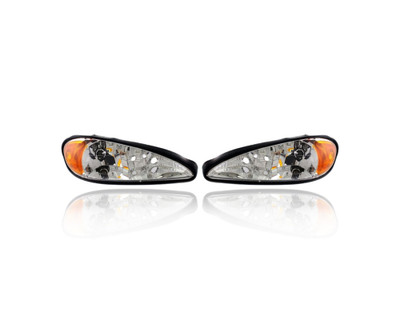 Headlight Assembly - Compatible/Replacement for '99-05 Pontiac Grand Am - Pair, Left Driver + Right Passenger Set - 22672208, 22672207 Headlight Assembly - Compatible/Replacement for '99-05 Pontiac Grand Am - Pair, Left Driver + Right Passenger Set - 22672208, 22672207