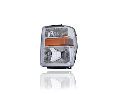 Headlight Assembly - Compatible/Replacement for '08-10 Ford F-250 SD/350 SD - Halogen, Composite Chrome Interior Bezel - Left Hand - Driver - 7C3Z13008BA - CAPA Headlight Assembly - Compatible/Replacement for '08-10 Ford F-250 SD/350 SD - Halogen, Composite Chrome Interior Bezel - Left Hand - Driver - 7C3Z13008BA - CAPA