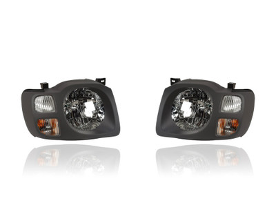 Headlight Assembly - Compatible/Replacement for '02-04 Nissan Xterra XE-Model - Pair, Left Driver + Right Passenger Set - 260107Z825, 260607Z825 - CAPA Headlight Assembly - Compatible/Replacement for '02-04 Nissan Xterra XE-Model - Pair, Left Driver + Right Passenger Set - 260107Z825, 260607Z825 - CAPA