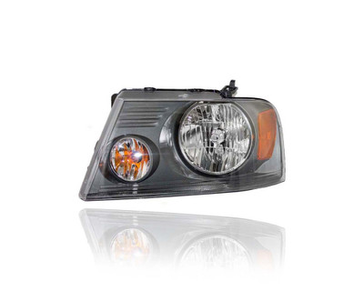 Headlight Assembly - Compatible/Replacement for '07-08 Ford F-150 Lariat/Limited - Shadow Gray Interior - Left Hand - Driver - 7L3Z13008DA - CAPA