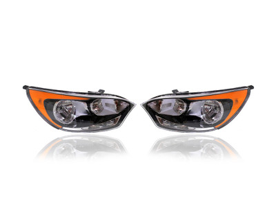 Headlight Assembly - Compatible/Replacement for '12-17 Kia Rio5 Hatchback LX/EX-Only - Halogen Without LED Daytime Running Light - Pair, Left Driver + Right Passenger Set - 921021W340, 921011W340 Headlight Assembly - Compatible/Replacement for '12-17 Kia Rio5 Hatchback LX/EX-Only - Halogen Without LED Daytime Running Light - Pair, Left Driver + Right Passenger Set - 921021W340, 921011W340