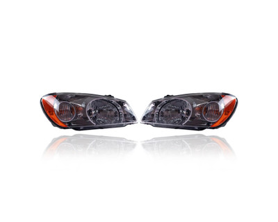 Headlight Assembly - Compatible/Replacement for '04-06 Kia Spectra LX - With Chrome Bezel - Pair, Left Driver + Right Passenger Set - 921022F030, 921012F030 Headlight Assembly - Compatible/Replacement for '04-06 Kia Spectra LX - With Chrome Bezel - Pair, Left Driver + Right Passenger Set - 921022F030, 921012F030