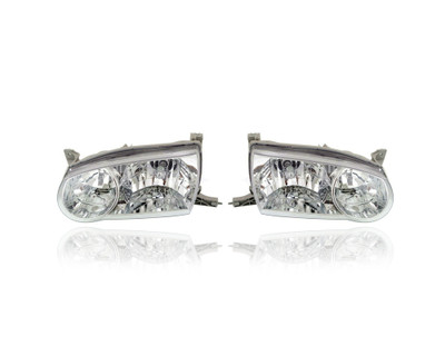 Headlight Assembly - Compatible/Replacement for '01-02 Toyota Corolla - Pair, Left Driver + Right Passenger Set - 8111002110, 8115002100 - CAPA Headlight Assembly - Compatible/Replacement for '01-02 Toyota Corolla - Pair, Left Driver + Right Passenger Set - 8111002110, 8115002100 - CAPA