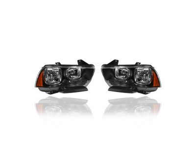 Headlight Assembly For CH2503232; CH2502232 11-14 Dodge Charger - Halogen Type, Pair Left and Right, CAPA Headlight Assembly For CH2503232; CH2502232 11-14 Dodge Charger - Halogen Type, Pair Left and Right, CAPA