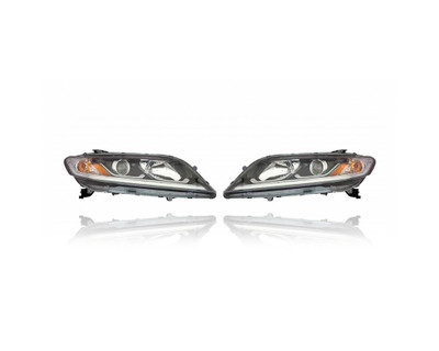 Headlight Assembly - Compatible/Replacement for '16-17 Honda Accord Coupe EX/EXL-Only - Halogen With LED Daytime Running Light - Pair, Left Driver + Right Passenger Set - 33100T3LA31, 33150T3LA31 Headlight Assembly - Compatible/Replacement for '16-17 Honda Accord Coupe EX/EXL-Only - Halogen With LED Daytime Running Light - Pair, Left Driver + Right Passenger Set - 33100T3LA31, 33150T3LA31