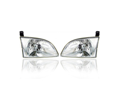 Headlight Assembly - Compatible/Replacement for '01-03 Toyota Sienna - Pair, Left Driver + Right Passenger Set - 8111008020, 8115008020 - CAPA Headlight Assembly - Compatible/Replacement for '01-03 Toyota Sienna - Pair, Left Driver + Right Passenger Set - 8111008020, 8115008020 - CAPA