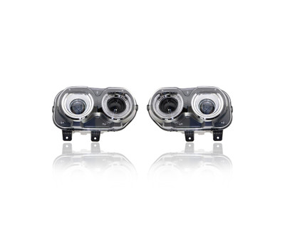 Headlight Assembly For CH2503267; CH2502267 15-20 Dodge Challenger - Pair Left and Right, Halogen, Without Illumination, NSF Headlight Assembly For CH2503267; CH2502267 15-20 Dodge Challenger - Pair Left and Right, Halogen, Without Illumination, NSF