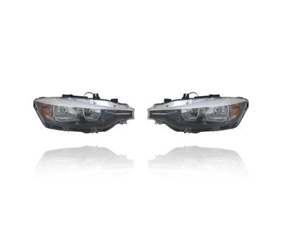 Headlight Assembly For BM2519166; BM2518166 16-18 BMW 3-Series-Sedan, 16-18 Wagon, 16-18 Hybrid - Pair Left and Right, Halogen Headlight Assembly For BM2519166; BM2518166 16-18 BMW 3-Series-Sedan, 16-18 Wagon, 16-18 Hybrid - Pair Left and Right, Halogen