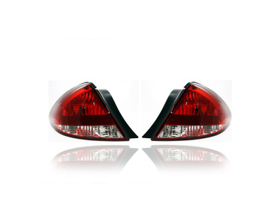 Tail Light - Compatible/Replacement for '04-07 Ford Taurus Sedan - Pair, Left Driver + Right Passenger Set - 5F1Z13404A, 5F1Z13405A