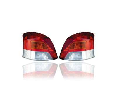 Tail Light - Compatible/Replacement for '09-11 Toyota Yaris Hatchback - Pair, Left Driver + Right Passenger Set - 8155152780, 8156152700