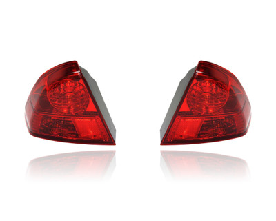Tail Light - Compatible/Replacement for '03-05 Honda Civic/Hybrid Sedan - Outer On Body Quarter Panel - Pair, Left Driver + Right Passenger Set - 33501S5DA51, 33551S5DA51 - CAPA Tail Light - Compatible/Replacement for '03-05 Honda Civic/Hybrid Sedan - Outer On Body Quarter Panel - Pair, Left Driver + Right Passenger Set - 33501S5DA51, 33551S5DA51 - CAPA