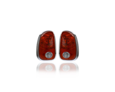 Tail Light - Compatible/Replacement for '11-16 Mini Cooper Countryman With Chrome-Trim - Pair, Left Driver + Right Passenger Set - 63219808152, 63219808151 Tail Light - Compatible/Replacement for '11-16 Mini Cooper Countryman With Chrome-Trim - Pair, Left Driver + Right Passenger Set - 63219808152, 63219808151