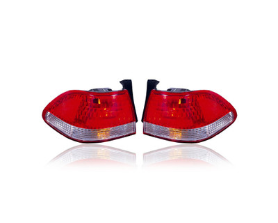 Tail Light - Compatible/Replacement for '01-02 Honda Accord (Exclude Coupe) - Outer On Body Quarter Panel - Pair, Left Driver + Right Passenger Set - 33501S84A11, 33551S84A11 - CAPA