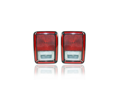 Tail Light Assembly - Compatible/Replacement for '07-18 Jeep Wrangler - Pair, Left Driver + Right Passenger Set - 55077890AH, 55077891AH - CAPA Tail Light Assembly - Compatible/Replacement for '07-18 Jeep Wrangler - Pair, Left Driver + Right Passenger Set - 55077890AH, 55077891AH - CAPA