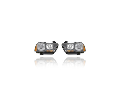Headlight Assembly For 57010410AE, 57010411AE 11-14 Dodge Charger - Halogen, Pair, Left Driver + Right Passenger Set, NSF Headlight Assembly For 57010410AE, 57010411AE 11-14 Dodge Charger - Halogen, Pair, Left Driver + Right Passenger Set, NSF