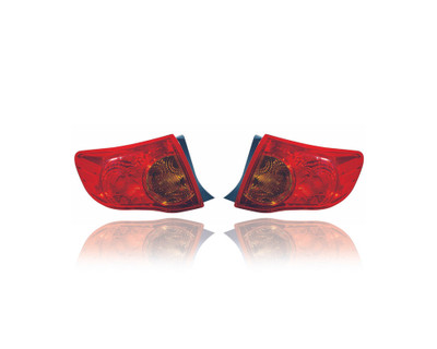 Tail Light Assembly - Compatible/Replacement for '09-10 Toyota Corolla (Japan Built) - Outer On Body Quarter Panel - Pair, Left Driver + Right Passenger Set - 8155112A50, 8156112A50 - CAPA Tail Light Assembly - Compatible/Replacement for '09-10 Toyota Corolla (Japan Built) - Outer On Body Quarter Panel - Pair, Left Driver + Right Passenger Set - 8155112A50, 8156112A50 - CAPA