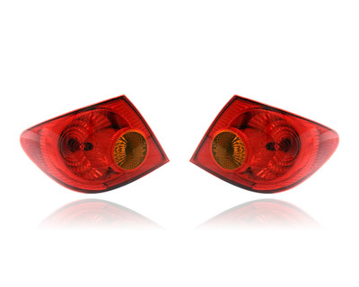 Tail Light Assembly - Compatible/Replacement for '03-04 Toyota Corolla - Outer On Body Quarter Panel - Pair, Left Driver + Right Passenger Set - 8155002200, 8156002200 - CAPA Tail Light Assembly - Compatible/Replacement for '03-04 Toyota Corolla - Outer On Body Quarter Panel - Pair, Left Driver + Right Passenger Set - 8155002200, 8156002200 - CAPA