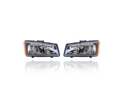 Headlight Assembly For 10396912, 10396913 03-04 Chevrolet Silverado/Avalanche (Without Body-Cladding) - Pair, Left Driver + Right Passenger Set Headlight Assembly For 10396912, 10396913 03-04 Chevrolet Silverado/Avalanche (Without Body-Cladding) - Pair, Left Driver + Right Passenger Set