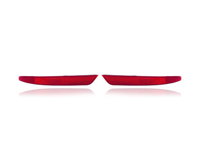 Bumper Reflector - Compatible/Replacement for '16-19 Infiniti QX60, 16-17 Hybrid - Rear - Pair, Left Driver + Right Passenger Set - 265608990D, 265658990D - CAPA Bumper Reflector - Compatible/Replacement for '16-19 Infiniti QX60, 16-17 Hybrid - Rear - Pair, Left Driver + Right Passenger Set - 265608990D, 265658990D - CAPA