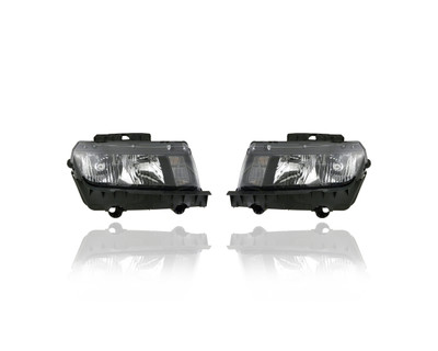 Headlight Assembly For GM2503391; GM2502391 14-15 Chevrolet Camaro-Coupe/Convertible - Pair Left and Right, Halogen, NSF Headlight Assembly For GM2503391; GM2502391 14-15 Chevrolet Camaro-Coupe/Convertible - Pair Left and Right, Halogen, NSF