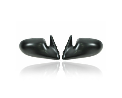 Door Mirror - Compatible/Replacement for '95-99 Nissan Sentra, 95-98 200SX - Powered, Without Heat & Folding, Black, Unpainted - Pair, Left Driver + Right Passenger Set - 963014B000, 963024B000