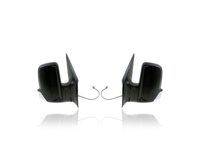 Door Mirror - Compatible/Replacement for '07-09 Dodge Sprinter 2500/3500 - Standard Manual, With Signal Lamp, Matte Black - Pair, Left Driver + Right Passenger Set - 68009988AA, 68009989AA Door Mirror - Compatible/Replacement for '07-09 Dodge Sprinter 2500/3500 - Standard Manual, With Signal Lamp, Matte Black - Pair, Left Driver + Right Passenger Set - 68009988AA, 68009989AA