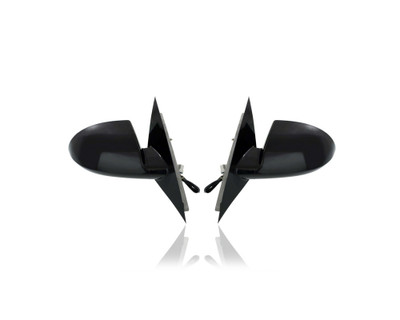 Door Mirror - Compatible/Replacement for '06-13 Chevrolet Impala, 14-16 Limited - Heated, With Defogger, Non-Folding, Unpainted - Pair, Left Driver + Right Passenger Set - 20759198, 20759199