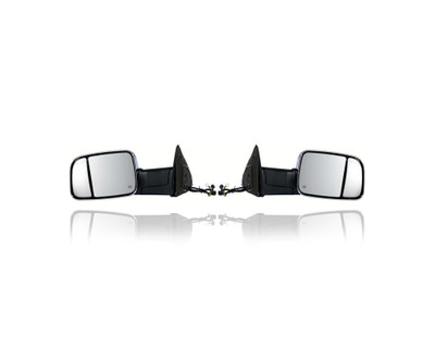 Door Mirror - Compatible/Replacement for '10-12 Dodge/RAM Pickup 1500/2500/3500 - Powered, Heated, With Signal Lamp, Extendable, Chrome - Pair, Set - 68033734AJ, 68033735AJ Door Mirror - Compatible/Replacement for '10-12 Dodge/RAM Pickup 1500/2500/3500 - Powered, Heated, With Signal Lamp, Extendable, Chrome - Pair, Set - 68033734AJ, 68033735AJ