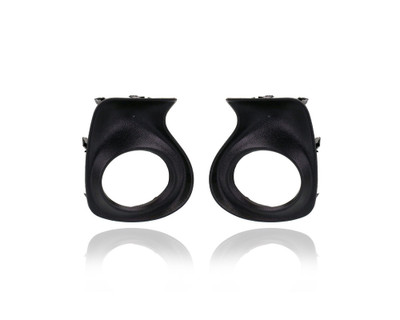 Fog Light Cover - Compatible/Replacement for '11-13 Lexus CT200h - Matte Black - Pair, Left Driver + Right Passenger Set - 5211276010, 5211376010