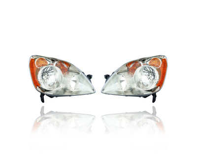 Headlight - Compatible/Replacement for '05-06 Honda CR-V (UK-Built) - Halogen - Pair, Left Driver + Right Passenger Set - 33101S9AA11, 33151S9AA11 Headlight - Compatible/Replacement for '05-06 Honda CR-V (UK-Built) - Halogen - Pair, Left Driver + Right Passenger Set - 33101S9AA11, 33151S9AA11
