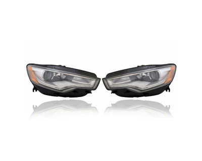 Headlight - Compatible/Replacement for '12-18 Audi A6/S6 - Xenon, Without Auto Level & Adaptive Frontlight System - Pair, Left Driver + Right Passenger Set - 4G0941044E, 4G0941043E Headlight - Compatible/Replacement for '12-18 Audi A6/S6 - Xenon, Without Auto Level & Adaptive Frontlight System - Pair, Left Driver + Right Passenger Set - 4G0941044E, 4G0941043E