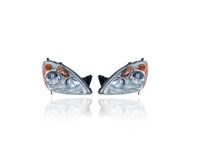 Headlight Assembly For 05-06 Honda CR-V Japan-Build - Both Pair, Left Driver Right Passenger Hand (Without Bulb) - 33101S9AA11, 33151S9AA11 Headlight Assembly For 05-06 Honda CR-V Japan-Build - Both Pair, Left Driver Right Passenger Hand (Without Bulb) - 33101S9AA11, 33151S9AA11