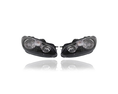 Headlight - Compatible/Replacement for '10-14 VW Volkswagen Jetta Wagon - Halogen - Pair, Left Driver + Right Passenger Set - 5K0941005D, 5K0941006D - CAPA Headlight - Compatible/Replacement for '10-14 VW Volkswagen Jetta Wagon - Halogen - Pair, Left Driver + Right Passenger Set - 5K0941005D, 5K0941006D - CAPA