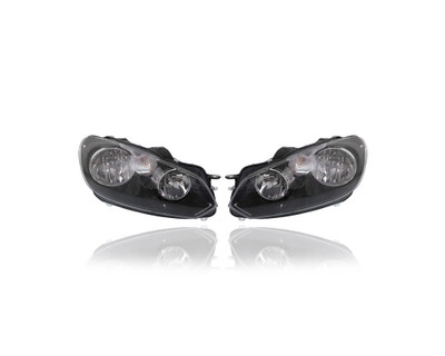 Headlight - Compatible/Replacement for '10-14 VW Volkswagen Jetta Wagon - Halogen - Pair, Left Driver + Right Passenger Set - 5K0941006D, 5K0941005D Headlight - Compatible/Replacement for '10-14 VW Volkswagen Jetta Wagon - Halogen - Pair, Left Driver + Right Passenger Set - 5K0941006D, 5K0941005D