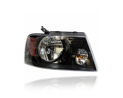 Headlight - Compatible/Replacement for '06-08 Ford F-150 Lariat/Harley Davidson - Black - Right Hand - Passenger - 7L3Z13008EA - CAPA Headlight - Compatible/Replacement for '06-08 Ford F-150 Lariat/Harley Davidson - Black - Right Hand - Passenger - 7L3Z13008EA - CAPA