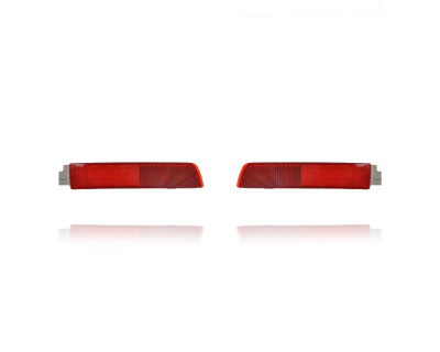 Bumper Reflector For 09-13 Infiniti FX35/37/50 QX70, 13-18 Nissan Sentra, 11-17 Juke, 09-14 Murano, 11-17 Quest - Both Set, Pair Left Hand Driver + Right Hand Passenger(CAPA) - 265605C000, 265655C000