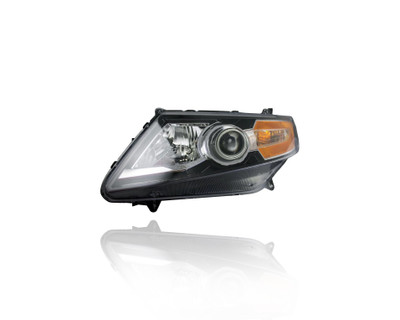 Headlight Assembly For HO2502154 14-17 Honda Odyssey - Left Hand - Driver, Halogen, Black Bezel, NSF